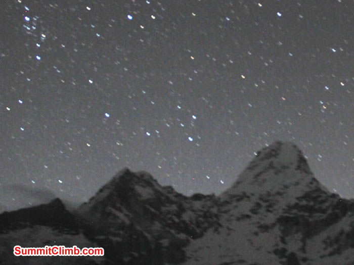 Ama Dablam on a starry night. Sarabjit Bhooee Photo