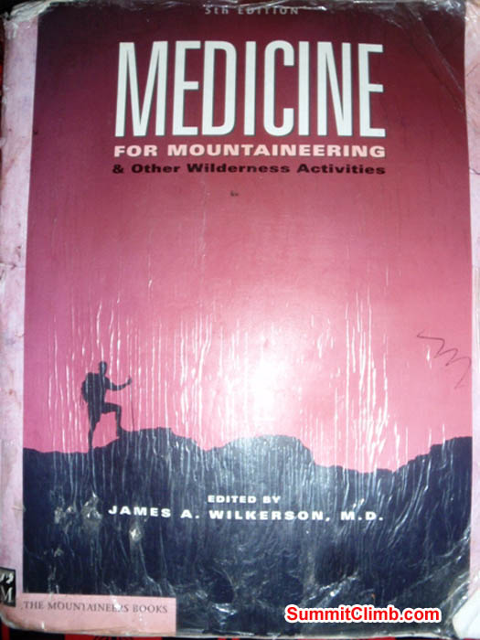 Essential text book for expedition medical kits. Photo James Barritt.