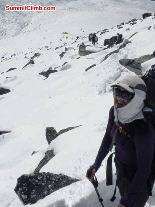 Maggie and Tenji climbing the White Tower. Mark van 't Hof Photo.