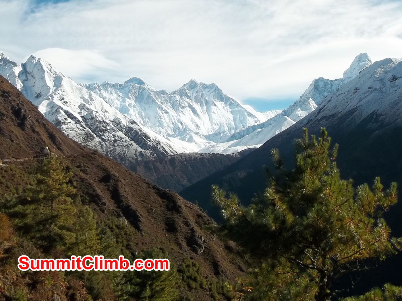 View from just below Namche Bazaar. 
