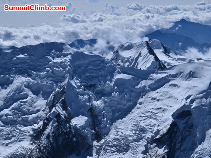 Untouched rugged valleys abound in the vicinity of Mera Peak. As seen from Mera Peak summit in a photo by Michael Moritz.