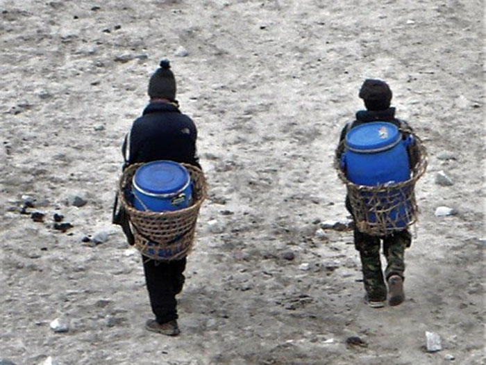 carrying off climber