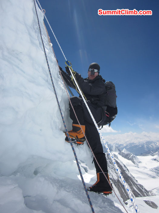 Over hang below Camp 2. Photo John & Debbie