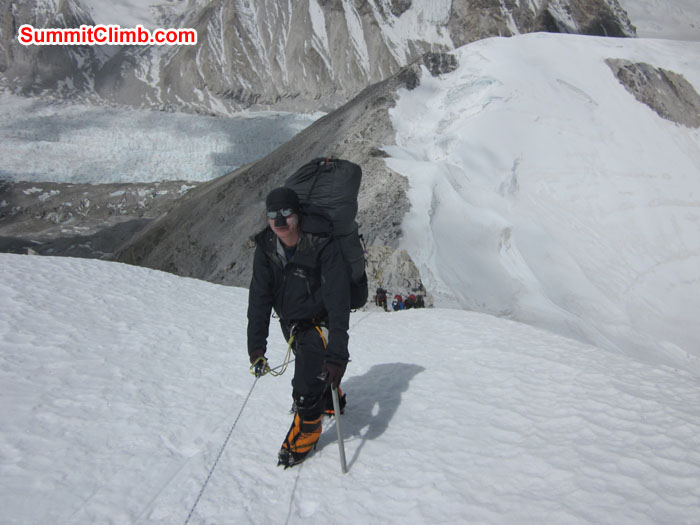 Approaching  Camp 2. Photo John & Debbie