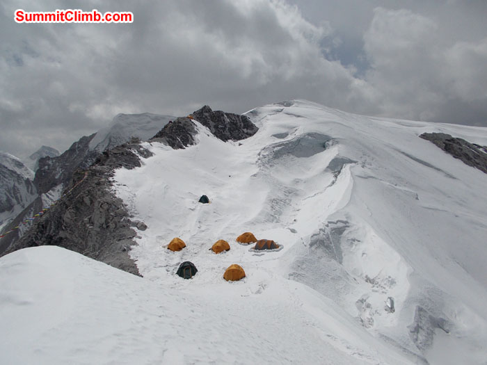 Camp 1 at 6200 metres/20,450 feet. Photo Wayne Herrick
