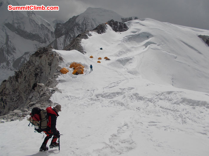 Going down to Camp 1. Photo Wayne Herrick.