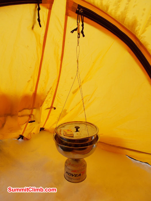 Melting Ice at Camp 1. Photo Wayne Herrick.