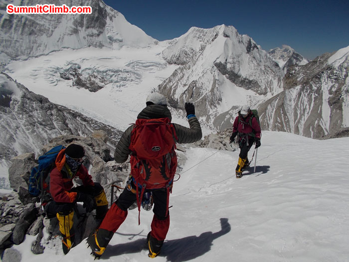 Member resting while going up to Camp 2. Photo Wayne Herrick.