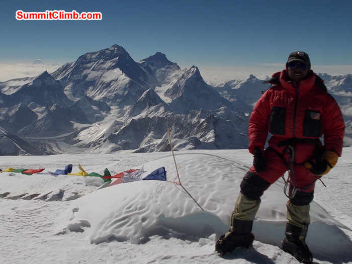 Summit Cho Oyu by our Sherpa Tenji Sherpa. Photo Wayne Herrick
