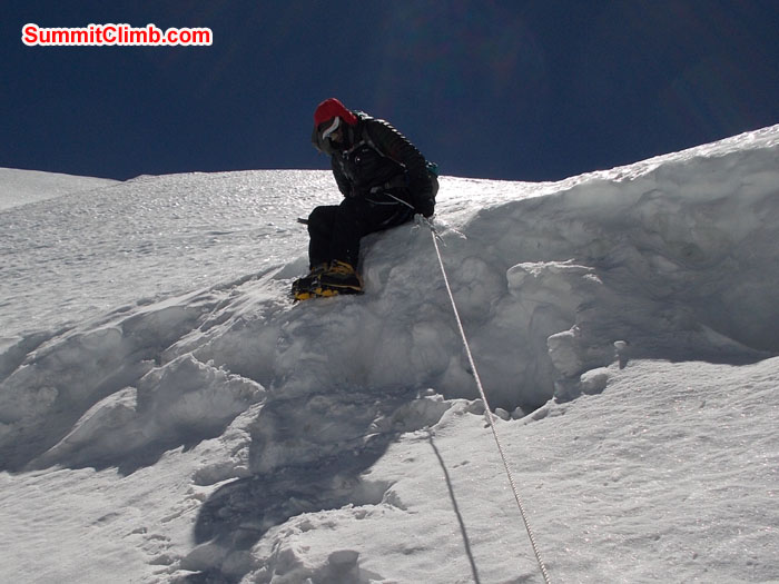 John coming down from Camp 2. Photo Wayne Herrick