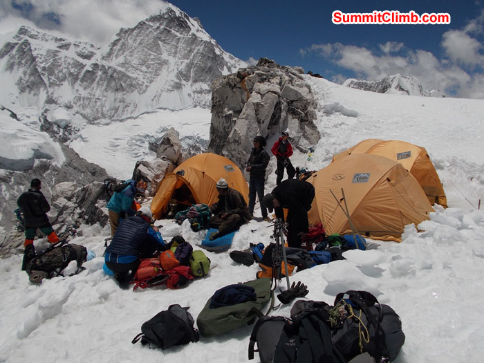 Closing our expedition from camp 1. Photo Wayne Herrick