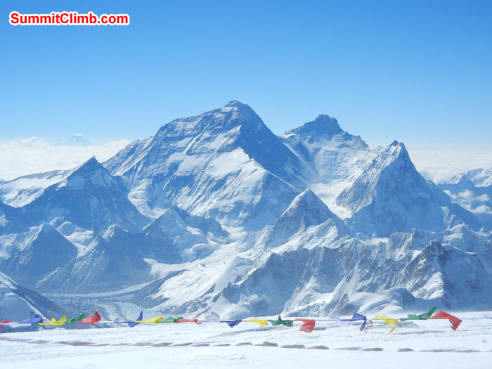 Everest from summit of Cho Oyu. Photo Scott Patch