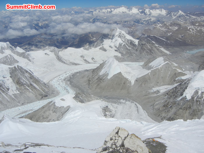 View coming down from summit above camp 3. Photo Scott Patch