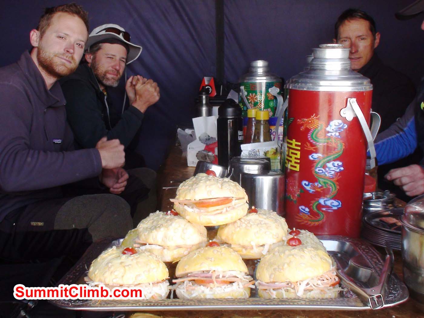 Delicious sandwiches made by our basecamp chef. Photo by Angel Armesto