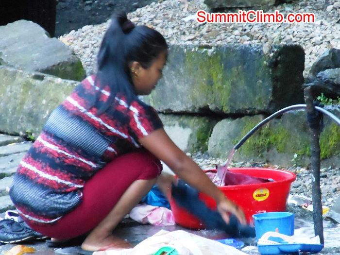 Washing clothing in Kodari villlage, on the Nepal Tibet border. Stu Frink Photo