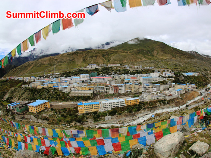 Prayer flags ring Nyalam town. Christoph Forster Photo