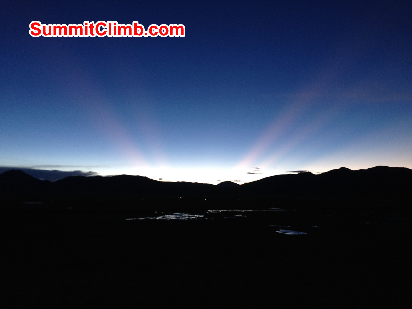 the tingry observation point - the mountain in view is cho oyu. Photo Alan Barclay
