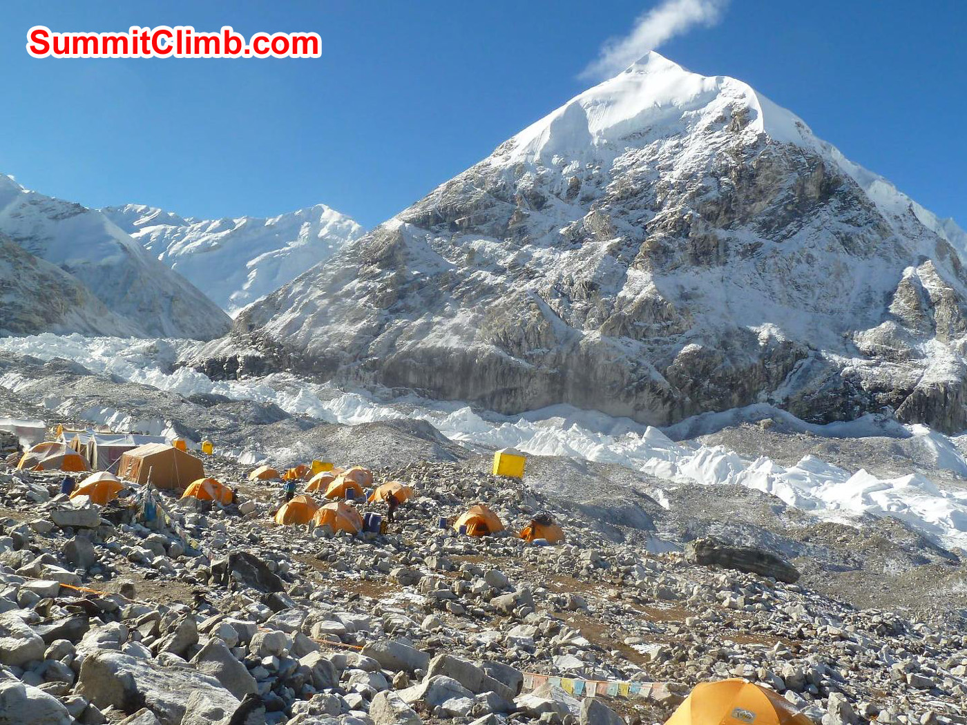 Waking up at Advanced Base Camp, Sun! Photo by Marina Cortes