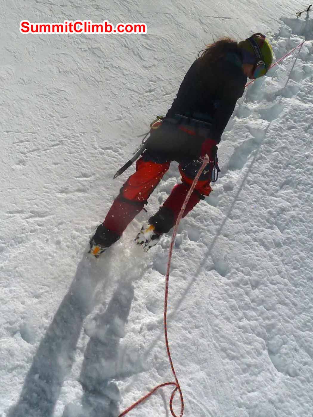 Marina Ice Training at ABC - Photo by Tsewang Sherpa