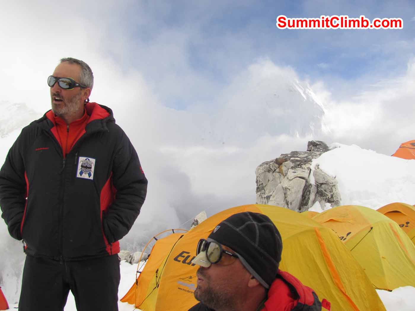 Stu Frink and Steve Janke at Camp 1 by Troy Bacon