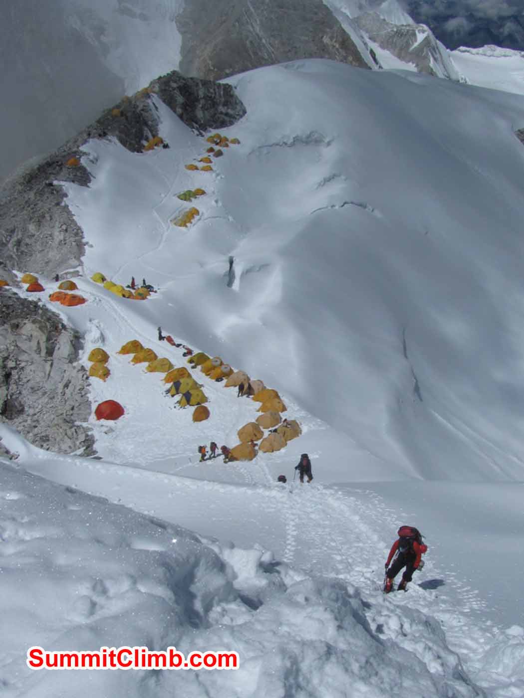 Stu Frink climbing from Camp 1 by Troy Bacon