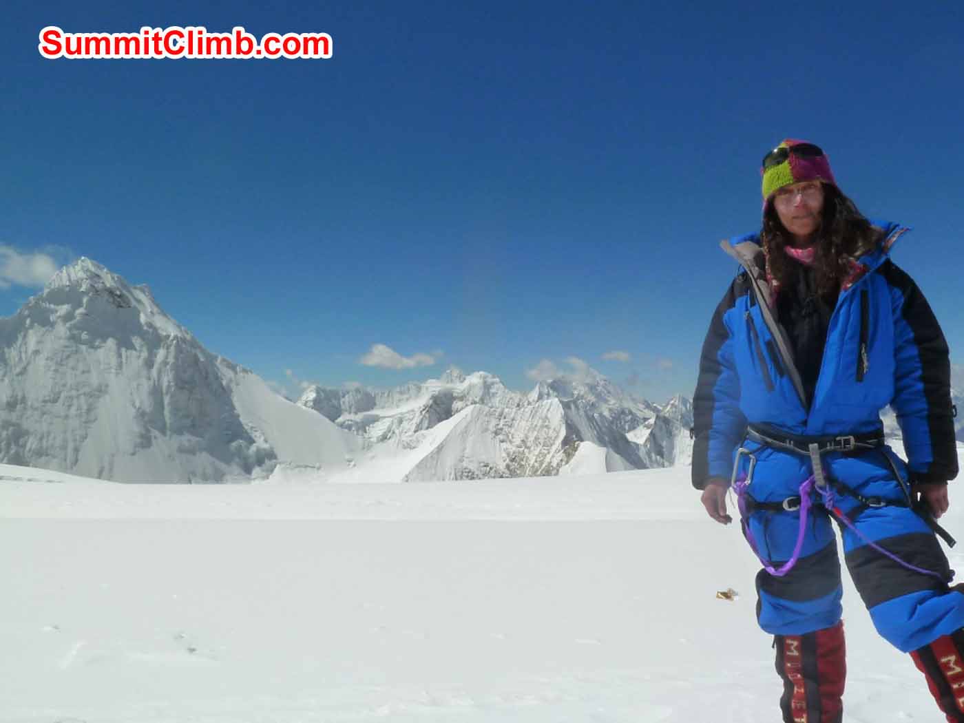 Marina Cortes at Camp 2. Photo by Jangbu