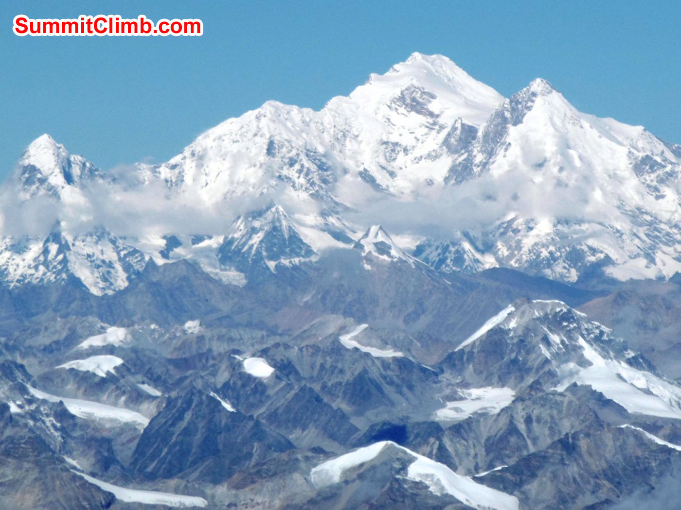 Mount Shishapangma seen from Cho Oyu. Stefan Simchen Photo