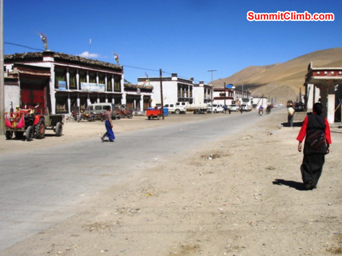 Tingri, a town with one main street. James Grieve Photo