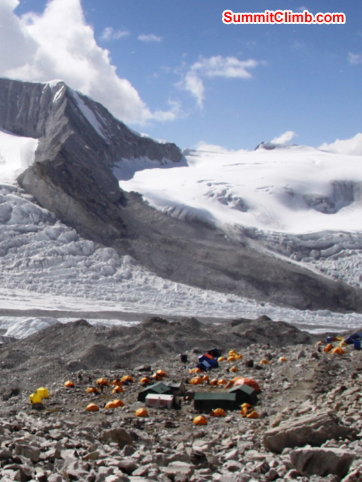Advanced Basecamp seen from above. Matti Sunell Photo