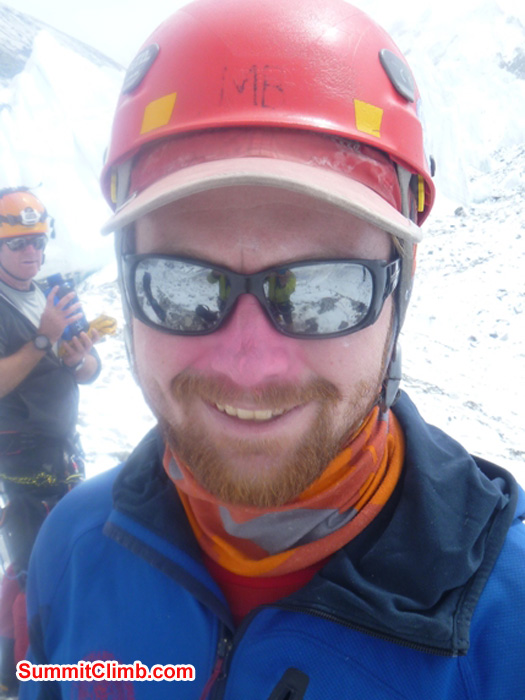 Matt Olsen, Outward Bound Instructor, shows off his pink zinc oxide. Photo by JJ