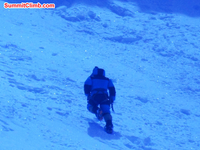 Jangbu fixing rope up to camp 2. Ang Pasang photo