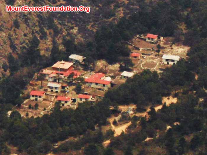 Overhead view of Deboche. Photo Mingma Sherpa
