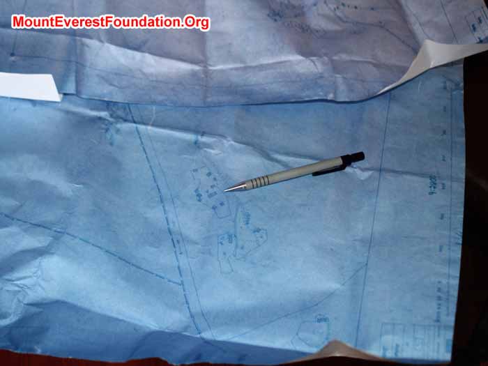 Close look of Deboche Nunnery blue print. Photo Subodh Shrestha. Close look of Deboche Nunnery blue print. Photo Subodh Shrestha.