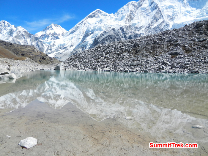 Melting Ice at Gorekshep. Photo by Stephanie