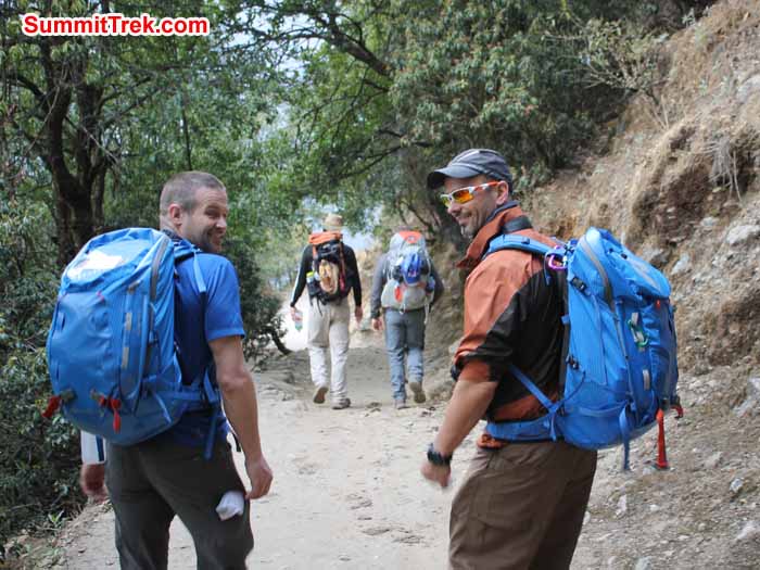 Walking down from lukla to Phakding. Photo Scot Scott Younghusband