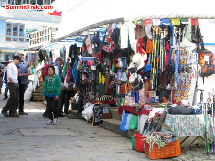 Shopping on the streets of Lukla. Keith Bailey Photo