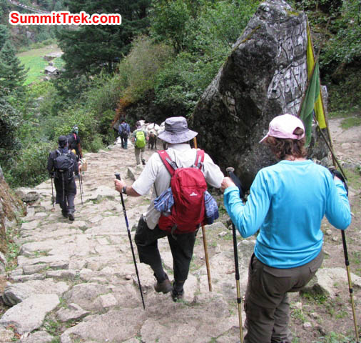 Team on the path in Jorsalle. Photo by Ron Haberern