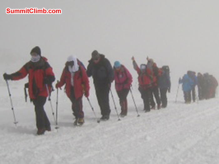 Walking up for next camp Walking up for next camp
