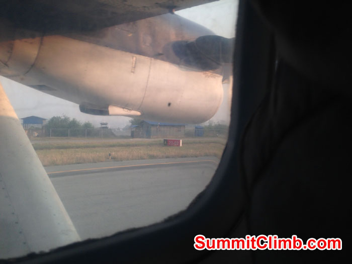 The first group taking off from Tribhuvan International Airport on runway 20-02. The first group taking off from Tribhuvan International Airport on runway 20-02.