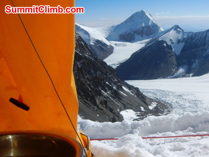 imagesView from tent at Camp 1 (North Col) of Lhakpa Ri - Photo Scott Patch.