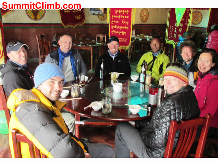 Lunch in Tingri Tibet -  Photo taken by Arni Vatnhamar