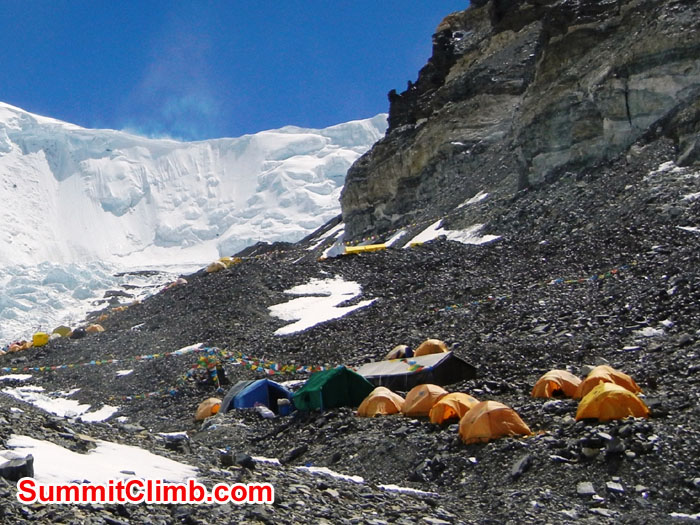 Our Advanced Base Camp with the North Col and Everest in Background - Photo Scott Patch