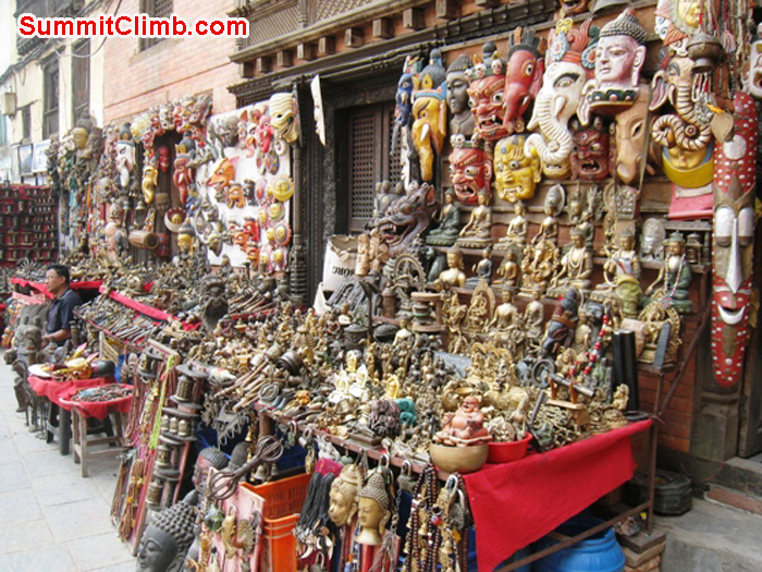 Elaborate souvenir stand inside the famous monkey temple. Scott Smith Photo.