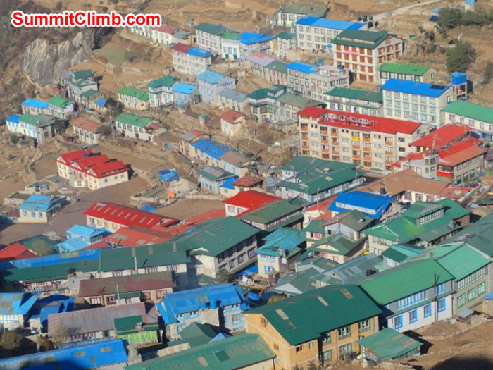 Namche Bazar village close-up. Monika Witkowska Photo.