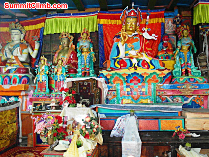 Alter in Khumjung Monastery. Monika Witkowska Photo.