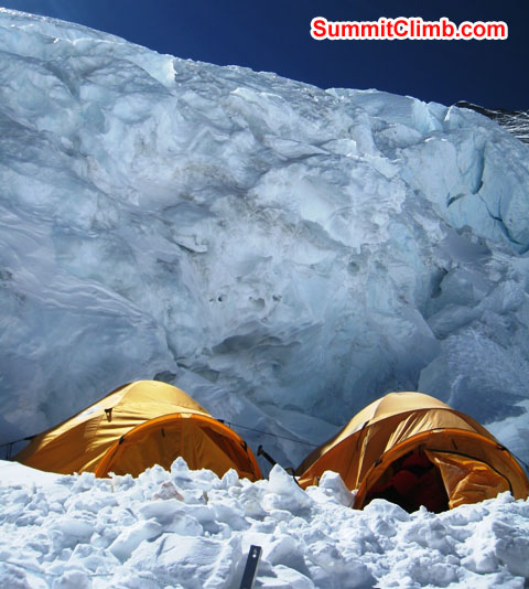 Carved Into Serac At Camp 3, by Scott Smith.