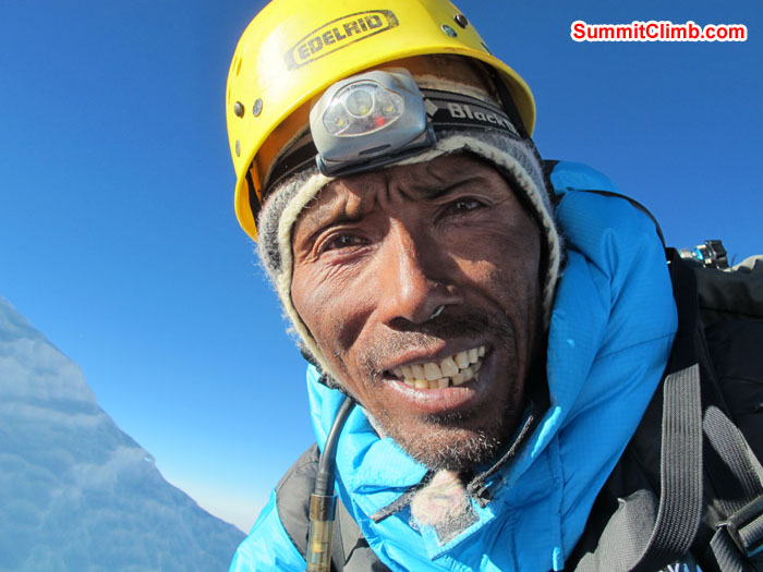 Lakpa Kongle Sherpa summit of Lhotse. Finland. Photo Anne