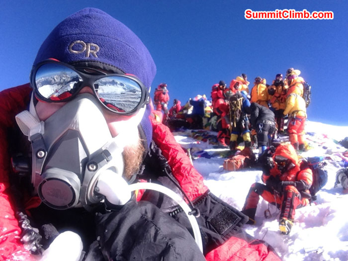 Summit of Everest by Chris Longacre. Photo Chris