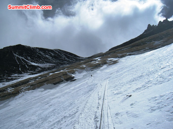 View of the yellow band from the lhotse face (below). Scott Smith Photo.JPG