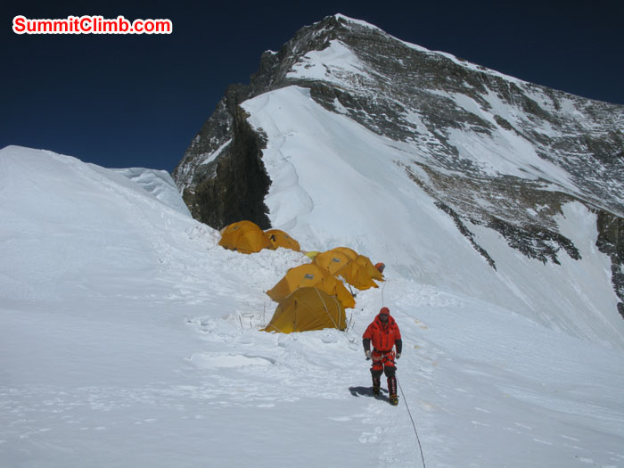Martin on Camp 1. Photo Rikke